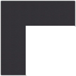 11x34 Smooth Black / Black Custom Mat for Picture Frame with 7x30 opening size (Mat Only, Frame NOT Included)