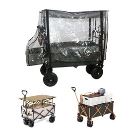 Handcart Rain Cover Transparent 112 x 50 x 76 cm Handcart Rain Cover Multifunctional Transparent Rain Cover for Folding Handcart Rain Cover for All Trolleys