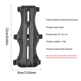 Archery Arm Guards Adjustable Black Archery Leather Forearm Protector Arm Guards for Archery Archery Wrist Guard for Recurve Bow and Compound Bow Youth and Adult Archery Protective Arm Guard