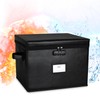 File Box Fireproof Document Box with Lock, Document Safe File