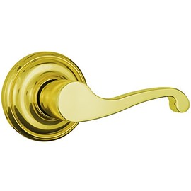 Brinks Push Pull Rotate Door Locks Glenshaw Privacy Lever, Polished Brass, 23034-105