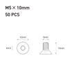 FOMGIIN Countersunk Screws Stainless Steel M5 x 10 mm, Pack