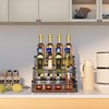 3-Tier Coffee Syrup Rack for Countertop, Large Capacity 12-Bottles Syrup