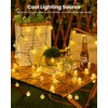 Solar String Lights Outdoor Waterproof, 2 Pack 60 LED 36.5