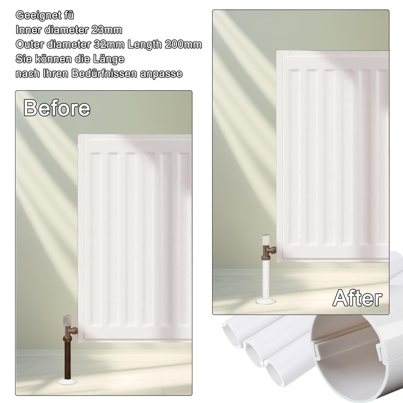 ASOFTY Set of 4 Heating Pipe Cover with 4 Heating