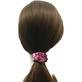 Hair Scrunchies Velvet Scrunchy Bobbles Elastic Hair Bands - Thin Not Bulky (Light Colours x 10)