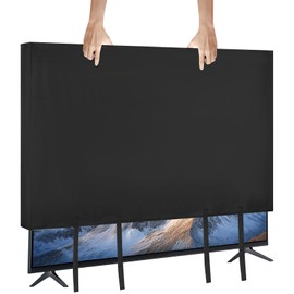 Outdoor TV Cover for 70” to 75”, Dust and Scratch Resistant Felt TV Screen Cover with Bottom Straps for LED, LCD, OLED TVS - Perfect for Home Moving Renovation or Other Furniture