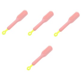 FOMIYES 4pcs Retractable Hair Comb Scalp Cleaning Hair Styling Tool for Women Men Portable Travel Size
