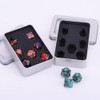 ibasenice 4pcs Dice Storage Box Metal Case with Lids Stand