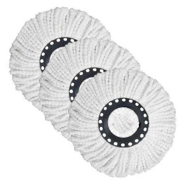 Hampine 3 Pack Microfiber Spin Mop Refills - Mop Head