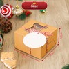 COTOPHER 30Pcs Christmas Cookie Boxes with Window, 4x4x2.5 inch Kraft