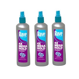 Rave 4X Mega Hairspray with Clima Shield 11 oz (Pack of 3)