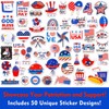 AUGSUN 40 Small American Flags on Stick and 50 Patriotic