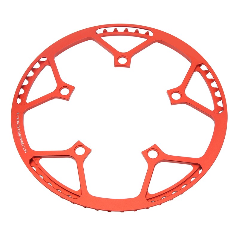 Bike Chainring 56T 130BCD Red Aluminum Alloy Lightweight Folding Bike