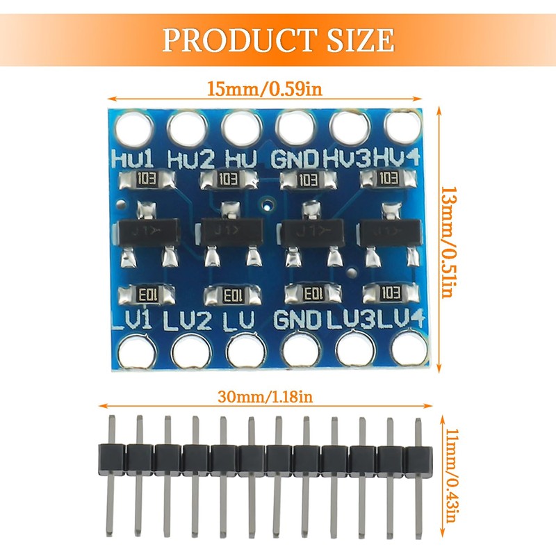 HUAREW IIC I2C Logic Level Converter Bi-Directional Module with 4