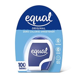 Equal EQUAL 0 Calorie Sweetener Tablets, Aspartame and Acesulfame-K Sweetener, Sugar Substitute, Zero Calorie Sugar Substitute Tablets, Erythritol Free, 100 Ct (Pack of 1)