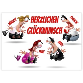 BREITENWERK A4 XXL Greetings Card Colleagues with Envelope - Funny Folding Card Suitable for Any Occasion such as Birthday, Wedding, Anniversary Card