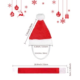 Christmas Costume for Cats, Cats, Dogs Christmas Costume, Pet Costume, Christmas Clothing for Small Dogs, Cat, Christmas Cat Costume, Dog Costume with Christmas Hat, Christmas Cosplay