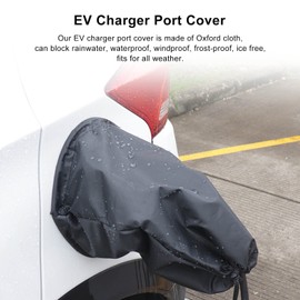 Ejoyous EV Charger Plug Cover, Snow Rain Sunshade and Dustproof EV Charger Port Covers Compatible with Most Electric Cars Charger, Magnetic Rain Cover for EV Charger
