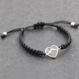 JunyiDIY Round Mountain Mustard Seed Bracelet for Women Briaded Black String Faith Religious Bracelet for Christian Friend Sisters Birthday Graduation Inspirational Bracelet Gift Y3552