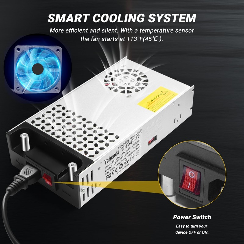 New Version Converter, 110V AC to 12V DC Converter Power