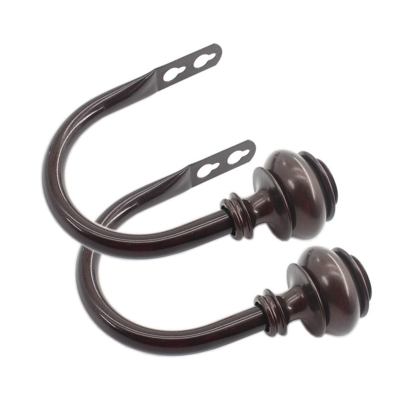2 Pack Curtain Holdback Hooks, ULIFESTAR U-Shaped Hook Wall Mounted