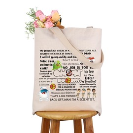 CMNIM Movie Inspired Gift Ghoost Quote Tote Bag 80s Hunter Gift Ghoost Movie Merchandise for Fans Horror Party Favors