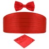 DonDon Men's triple pack with colour coordinated cummerbund bow tie