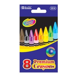 BAZIC 8 Color Premium Quality Crayon