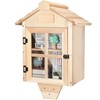 Ruomi1y Little Library Box Outdoor Free Library Kit,Double Literature Little