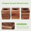 S310 Acacia Wood Tissue Box Cover, Square Tissue Box Holder