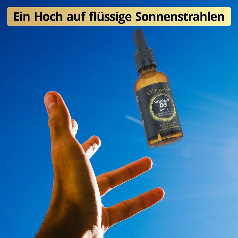 NAURUM® Vitamin D3-50 ml (1700 Drops) - Highest Permitted Daily