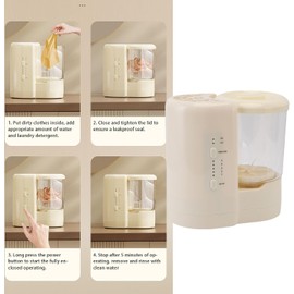 Qinlorgo Limpiador Automático de Brochas Cosméticas, Máquina Limpiadora de Brochas de Maquillaje Portátil, Limpiador de de Limpieza Profunda con Diseño Eficiente, Ideal para Apartamentos y Dormitorios