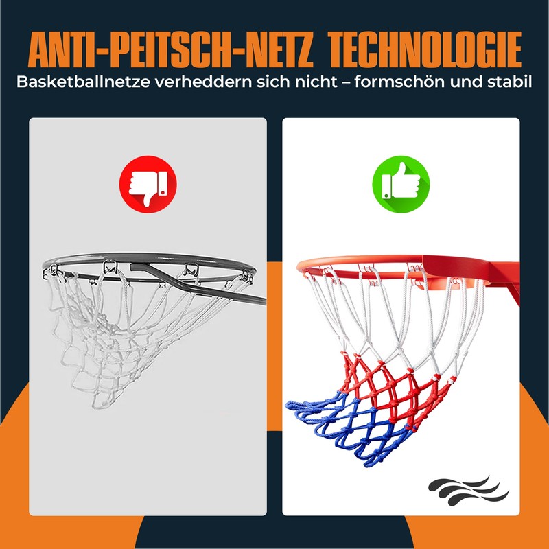 KadoKado Pack of 2 Basketball Net Replacement - Professional Basketball