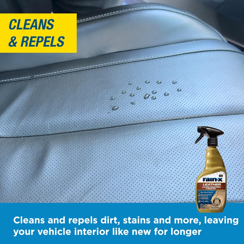 Rain-X 620236SRP Leather Cleaner Conditioner & Repellent for Car Interiors,