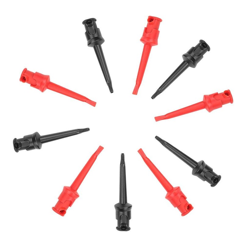 10pcs Multímetro de prueba Cable de gancho Cable de prueba