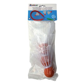 alldoro 60052 XXL 3er Set, Riesen Federball ca. 14 cm, als Zubehör für Federballset, passend für große Badminton und Tennis Schläger, Ersatz Bälle zum Spielen am Strand und Outdoor, weiß