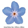 Large 210mm 'Forget-Me-Not Flower' Permanent Sticker Decal for Cars/Windows/Bins/Walls etc