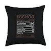 Thanksgiving Christmas Eggnog Nutritional Facts Labels Throw Pillow