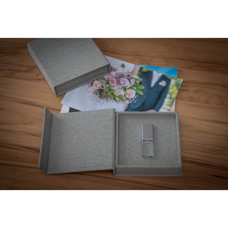 Crystal USB Flash Drive with Box Wedding Design - Elegant