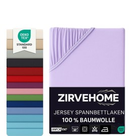 Fitted Sheet 70 x 140 cm Baby Cot Bed Sheet 100% Cotton, Jersey, Cot Fitted Sheet for Mattresses up to 12 cm Height, Lilac