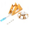 Yellow Aluminum Alloy Wheel Gyro with Tripod Stress Relief Hand