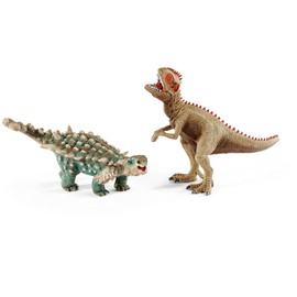Schleich 41426 - Spielzeugfigur, Saichania und Giganotosaurus, klein
