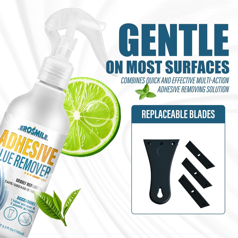 Adhesive Remover, Sticker & Glue Removal Spray Kit with Plastic