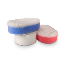 Bath Massage Sponge for Adults - Exfoliating Body Shower Scrubber - Doubled Sided exfloating Massage Sponge- Family Pack of 3