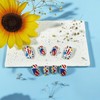Medium Square Press on Nails 4th of July White Fake