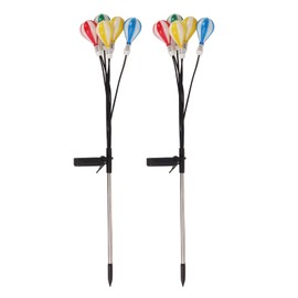 2 Sets Solar Firefly Lights Bright Color Warm LED Easy Installation Garden Stake Lights for Outdoor Yard Pond Decoration