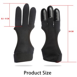 3 Finger Archery Gloves, Gloves Finger Protection, Archery Glove Protection, Unisex Shooting Glove, Adjustable Outdoor Sports Finger Protection Gloves, Finger Protection Arch Glove, Pack of 1
