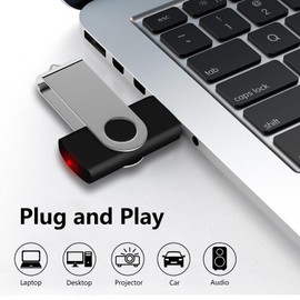 USB Stick, AreTop Memory Stick 1GB 20 Pack, Flash Drive 2.0 Swivel Thum Drive with Lanyard and LED Indicator, USB Flash Drive for PC/Laptop/Tablet Data Storage