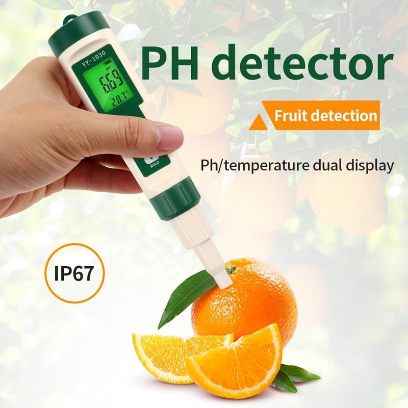 Fowecry Professional Food PH Meter High Accuracy Sensor Temp Acidity
